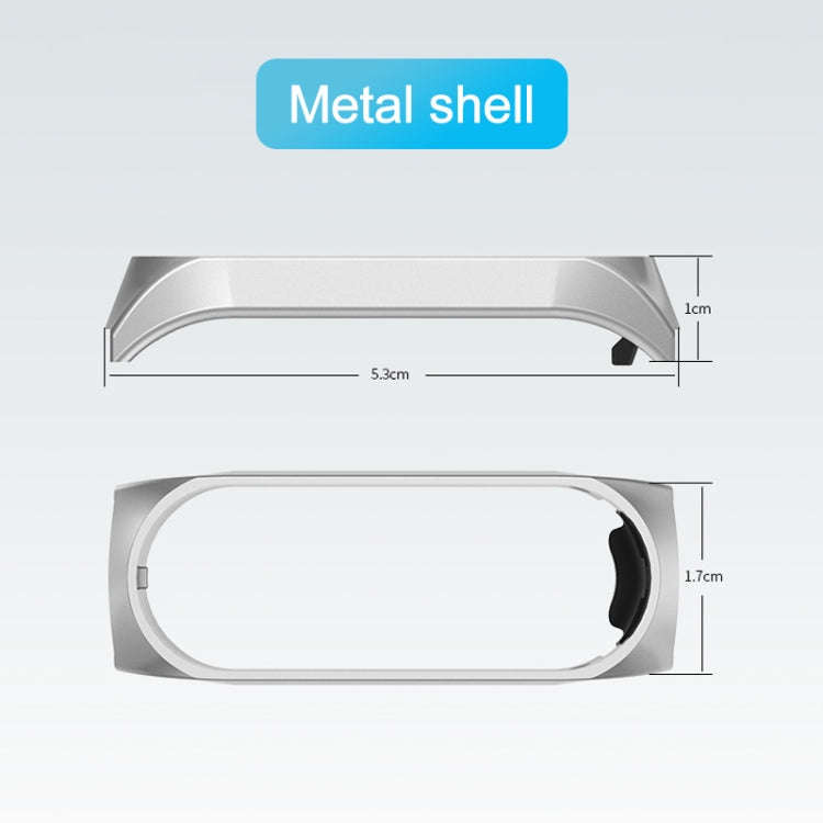For Xiaomi Mi Band 4 / 3 Milanese Metal Watch Band, Color:Silver