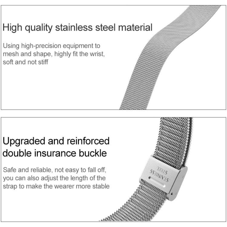 For Xiaomi Mi Band 4 / 3 Milanese Metal Watch Band, Color:Silver