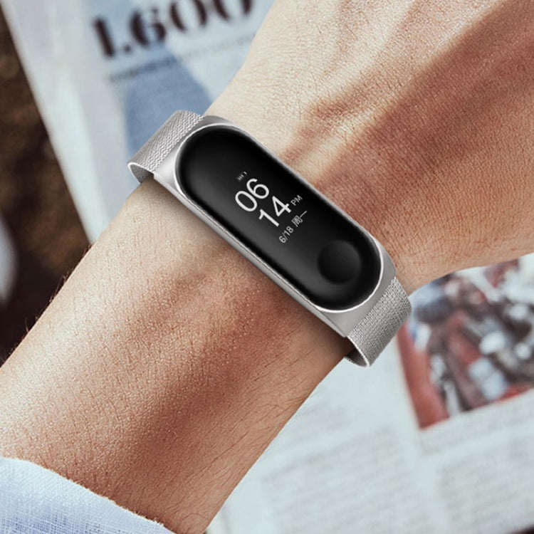 For Xiaomi Mi Band 4 / 3 Milanese Metal Watch Band, Color:Silver