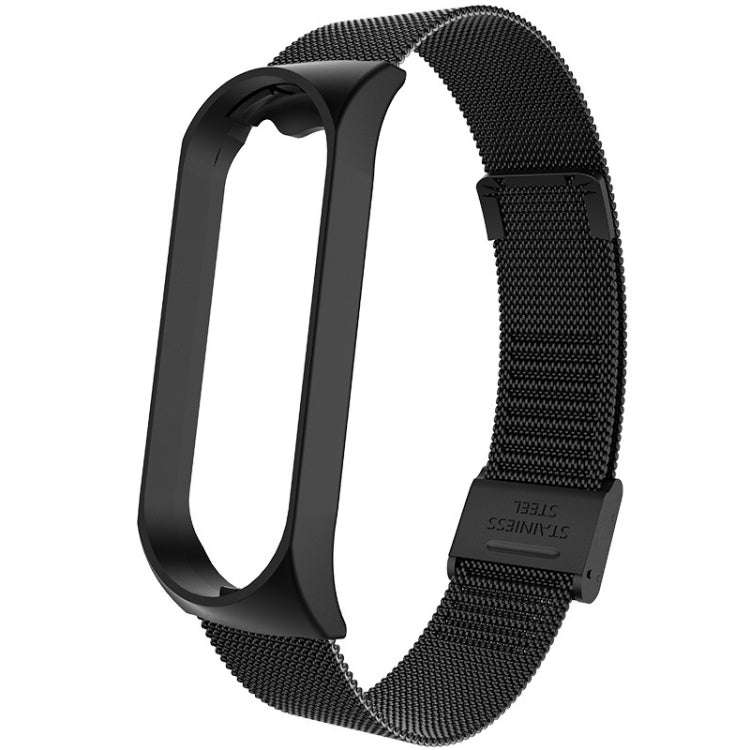 For Xiaomi Mi Band 4 / 3 Milanese Metal Watch Band, Color:Black