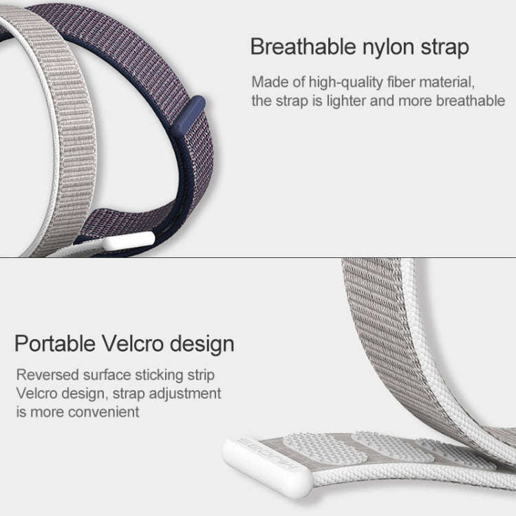 For Xiaomi Mi Band 5 / 4 / 3 Nylon Watch Band(Seashell+White Pink)