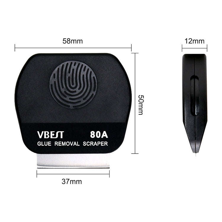 BEST VBST-80A 8 in 1 Stainless Steel Multipurpose Magnetic Double-sided Glue Removal Scraper Set
