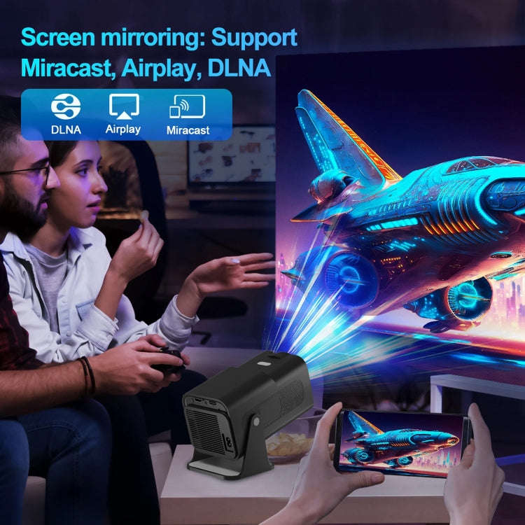 Y6S 4K Android 12.0 Portable Home HD Mini WiFi Projector(UK Plug)