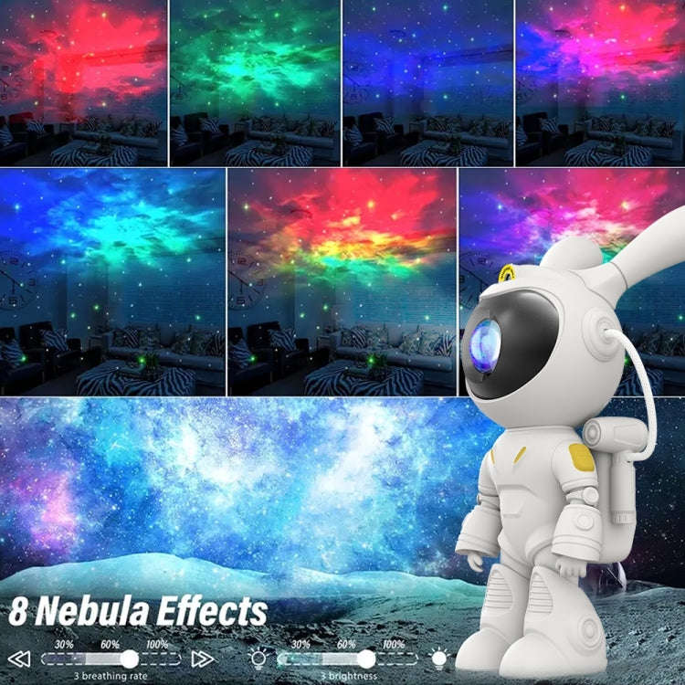 G001 Space Rabbit Starry Sky Projection Lamp Bluetooth Speaker 2 in 1 Laser Light(White)