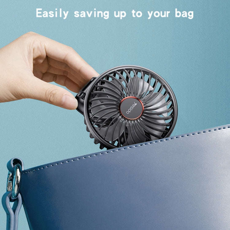 Yesido YF10 Foldable Silent Handheld USB Charging Fan(Black)