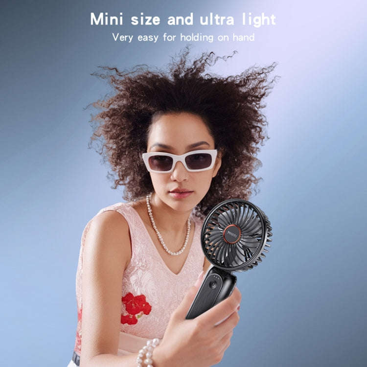 Yesido YF10 Foldable Silent Handheld USB Charging Fan(Black)