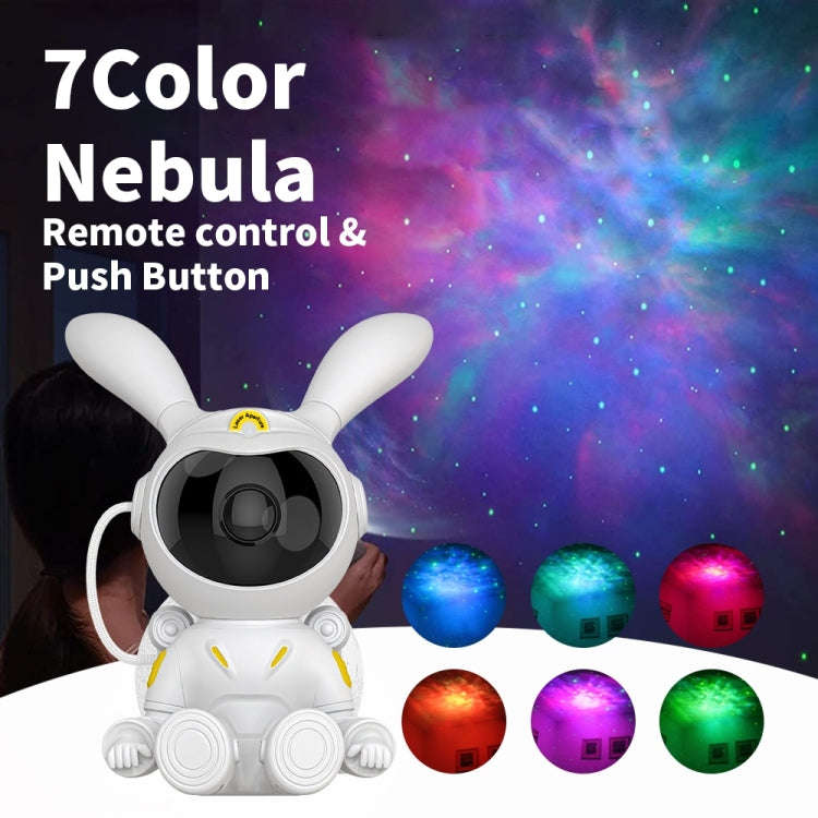 G003 Moon Rabbit Starry Sky Projection Lamp Bedroom Laser Atmosphere Light(White)