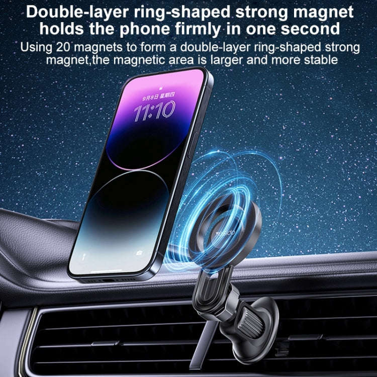 Yesido C209 MagSafe Magnetic Air Vent Car Holder(Black)