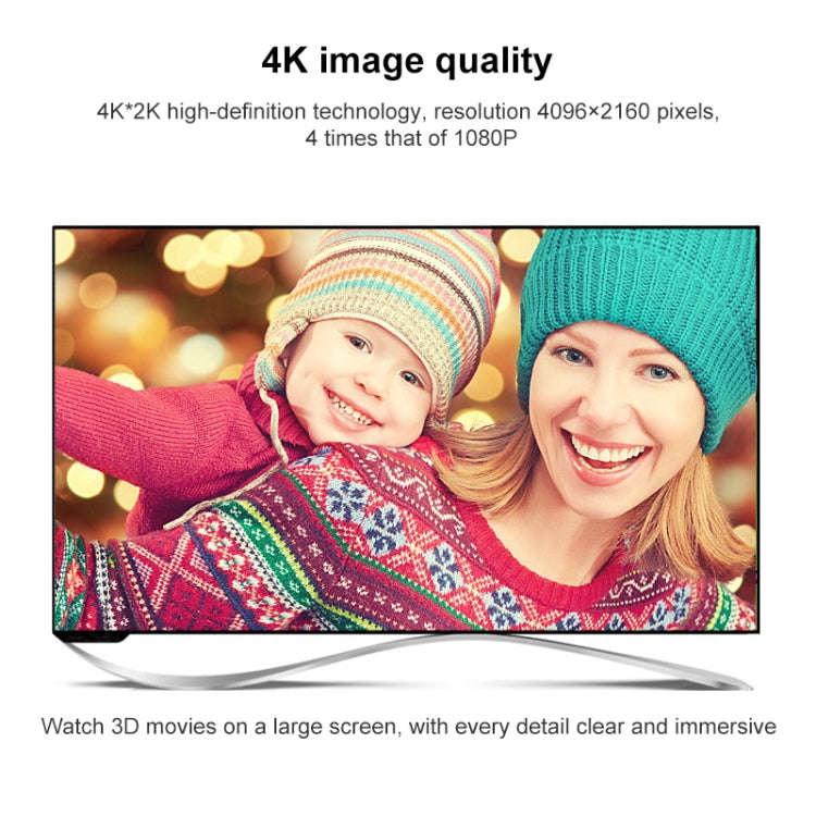 HDTV 2.0 to HDTV 4K 60Hz HD Video Transmission Signal Cable, Length:0.3m(Black)