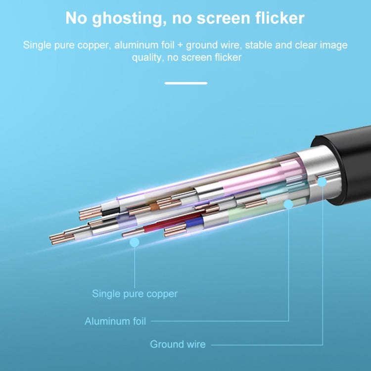 HDTV 2.0 to HDTV 4K 60Hz HD Video Transmission Signal Cable, Length:0.3m(Black)