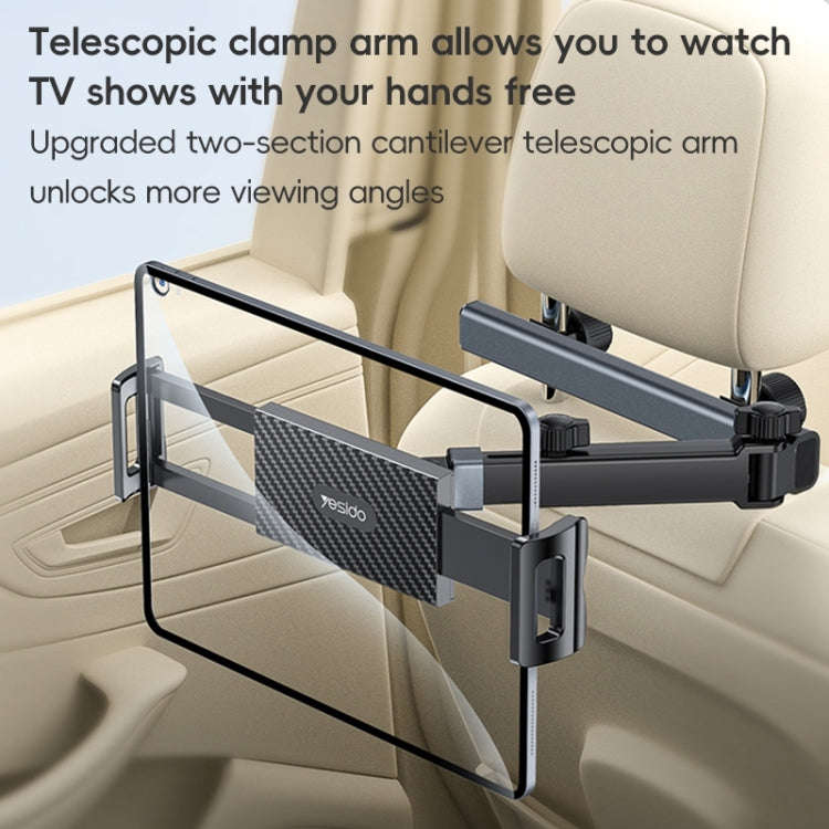 Yesido C294 Telescopic Car Backrest Folding Holder(Black)