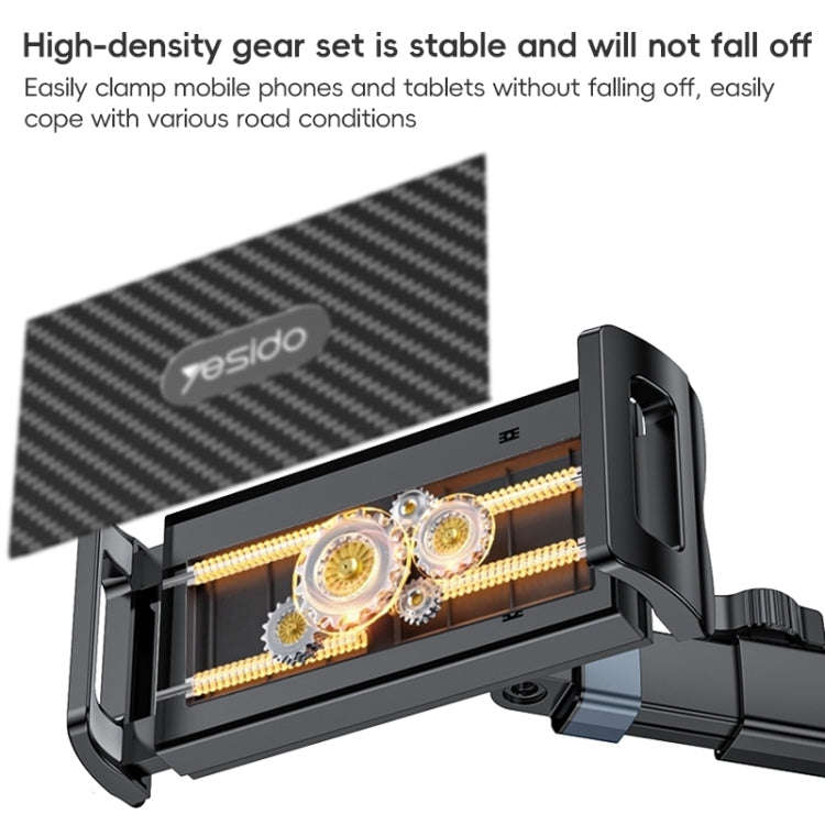 Yesido C294 Telescopic Car Backrest Folding Holder(Black)