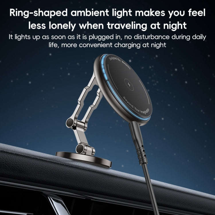 Yesido C306 15W Car Magnetic Wireless Charging Holder(Black)