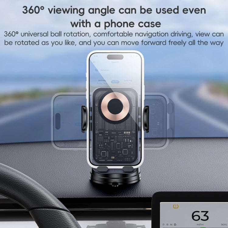 Yesido C307 15W Suction Cup Car Wireless Charging Holder(Black)