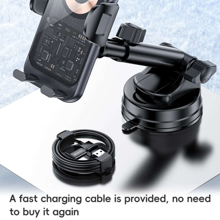 Yesido C307 15W Suction Cup Car Wireless Charging Holder(Black)