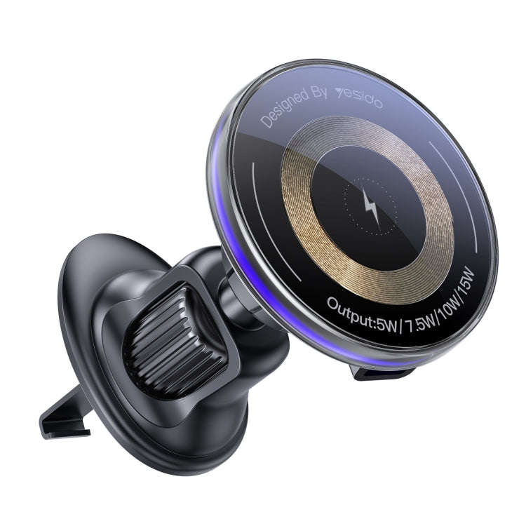 Yesido C308 15W Air Outlet Car MagSafe Magnetic Wireless Charging Holder(Black)