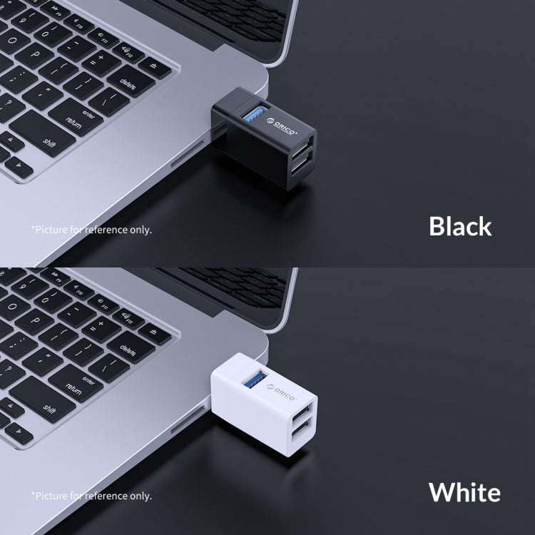 ORICO MINI-U32 3 in 1 USB Interface ABS Plastic Mini HUB Adapter(White)