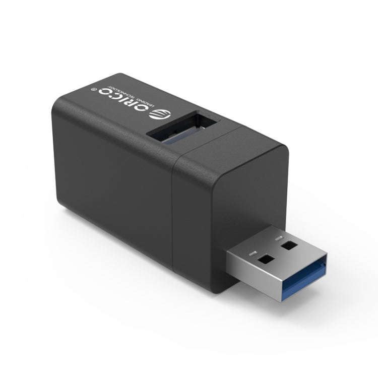 ORICO MINI-U32L 3 in 1 USB Aluminum Alloy Mini HUB Adapter(Black)