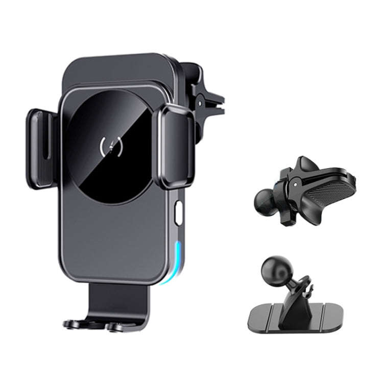 M7 Intelligent Sensing Fast Wireless Charging Car Holder(Black)
