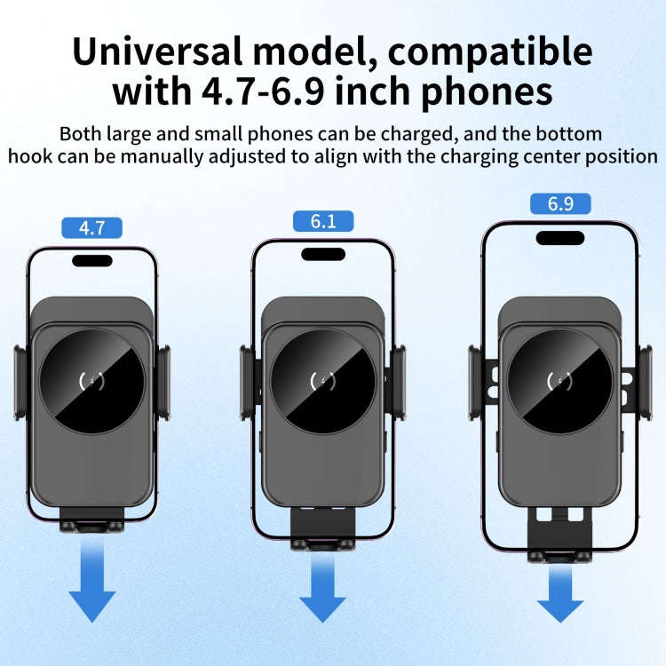 M7 Intelligent Sensing Fast Wireless Charging Car Holder(Black)