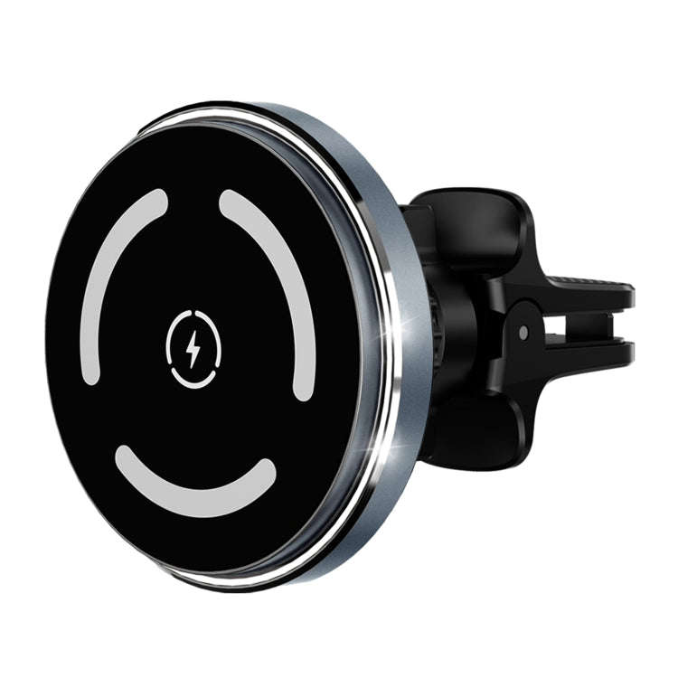 M68 15W Magnetic Wireless Charging Car Holder(Dark Grey)