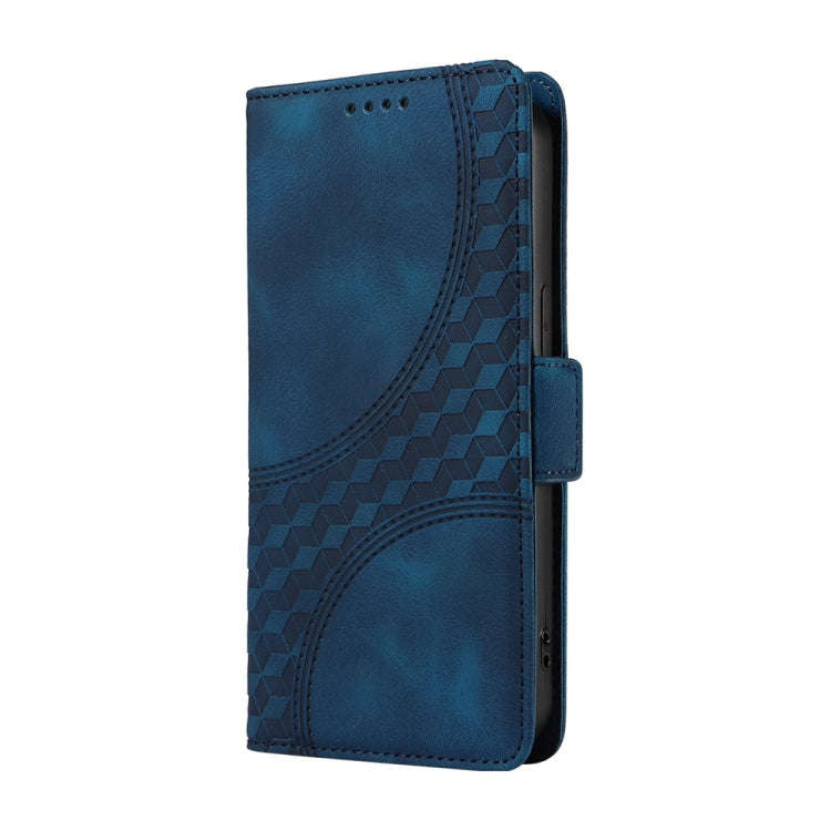 For Honor X6b Embossed Rhombus Starry Leather Phone Case(Blue)