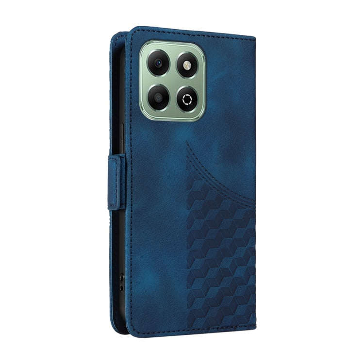 For Honor X6b Embossed Rhombus Starry Leather Phone Case(Blue)