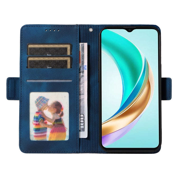 For Honor X6b Embossed Rhombus Starry Leather Phone Case(Blue)