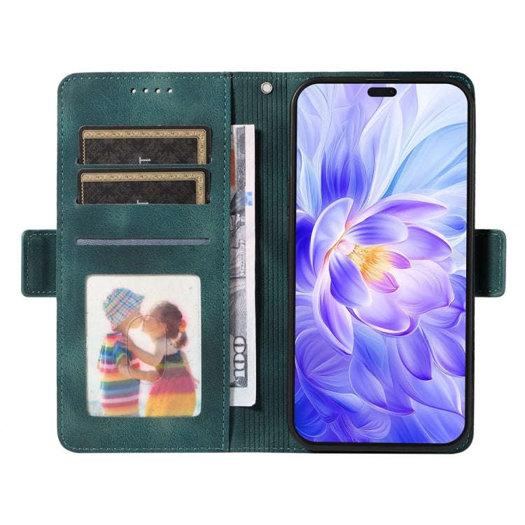 For Honor X60i Embossed Rhombus Starry Leather Phone Case(Green)
