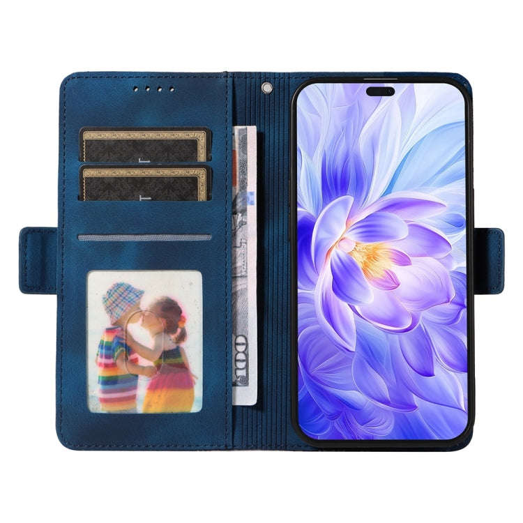 For Honor X60i Embossed Rhombus Starry Leather Phone Case(Blue)