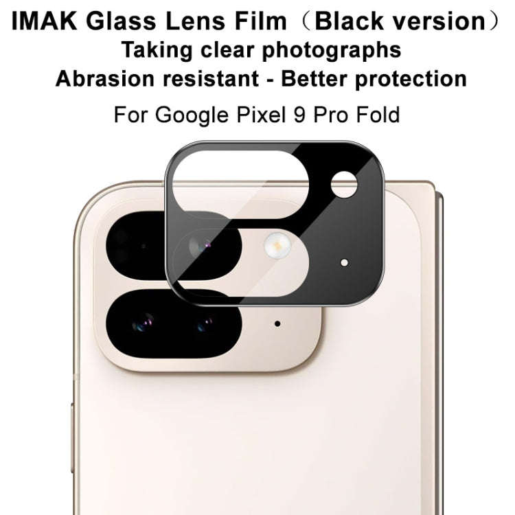 For Google Pixel 9 Pro Fold IMAK Rear Camera Lens Glass Film Black Version