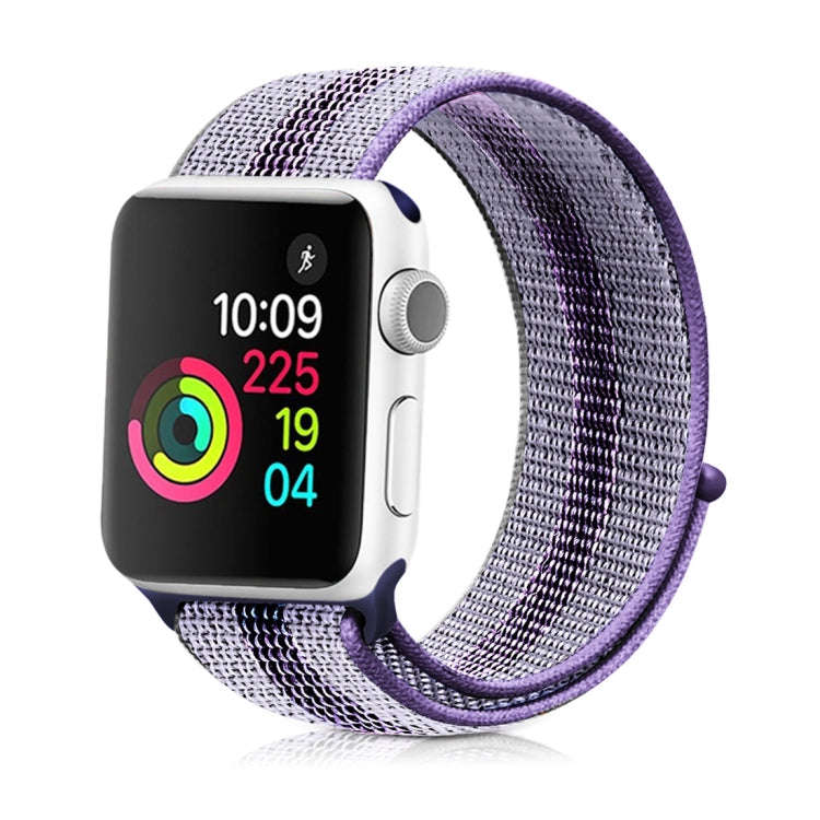 Nylon Loop Watch Band For Apple Watch Series 9&8&7 41mm / SE 3&SE 2&6&SE&5&4 40mm / 3&2&1 38mm(St...