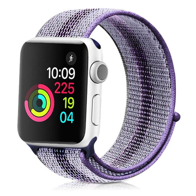 Nylon Loop Watch Band For Apple Watch Series 9&8&7 41mm / SE 3&SE 2&6&SE&5&4 40mm / 3&2&1 38mm(St...