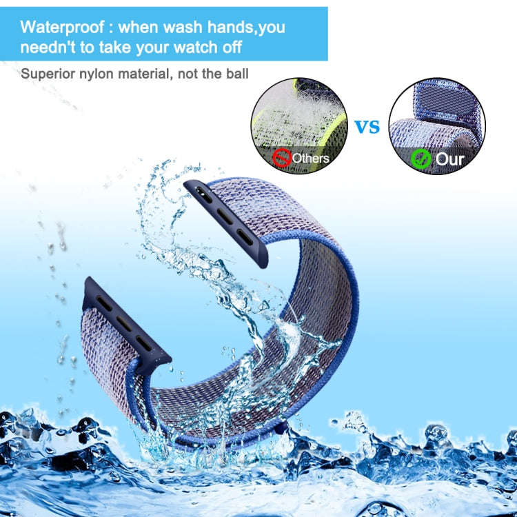For Apple Watch Ultra 49mm / Series 8&7 45mm / SE 2&6&SE&5&4 44mm / 3&2&1 42mm Nylon Loop Watch B...