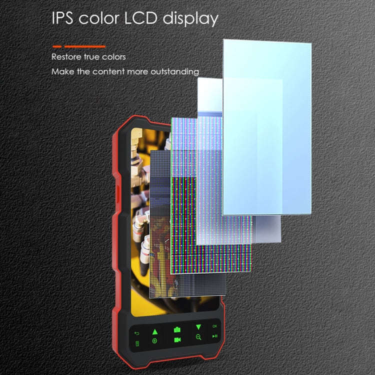 T21 4.5 inch IPS Color Screen 7.9mm Triple Camera Split Hard Cable Industrial Endoscope, Length:2...
