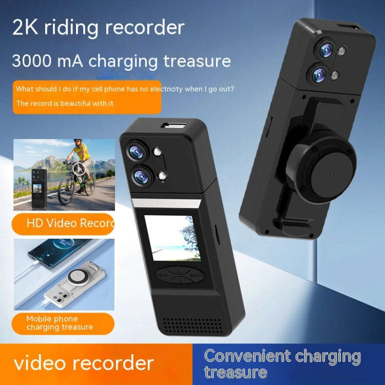 A3 1.5 inch Color Screen 180 Degree Rotation HD Outdoor Sports Recorder(Black)