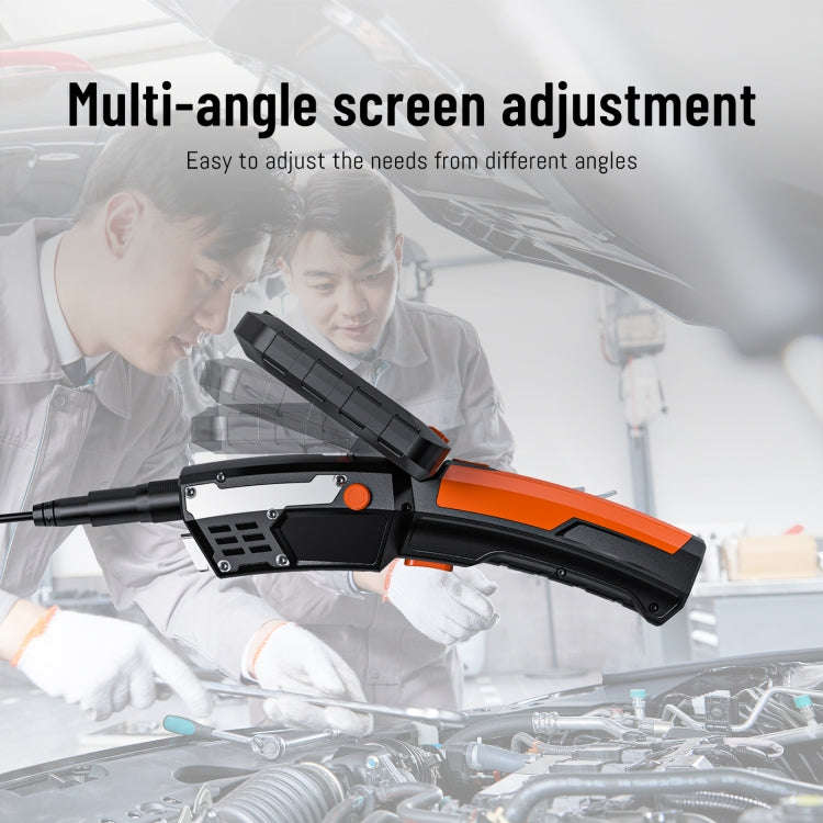 T27 5 inch IPS Color Screen 7.9mm Dual Camera Handheld Hard Cable HD Industrial Endoscope, Length...