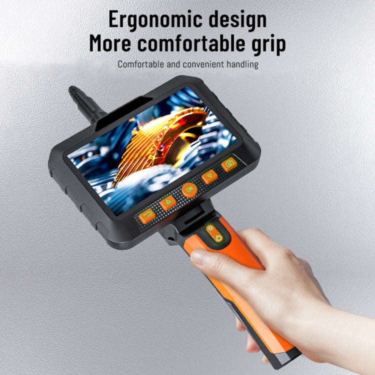T27 5 inch IPS Color Screen 7.9mm Dual Camera Handheld Hard Cable HD Industrial Endoscope, Length...
