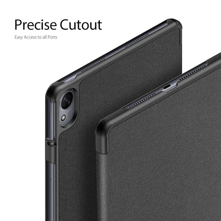 For Huawei MatePad 11.5 S DUX DUCIS Domo Series Cloth Texture Magnetic Leather Tablet Case(Black)