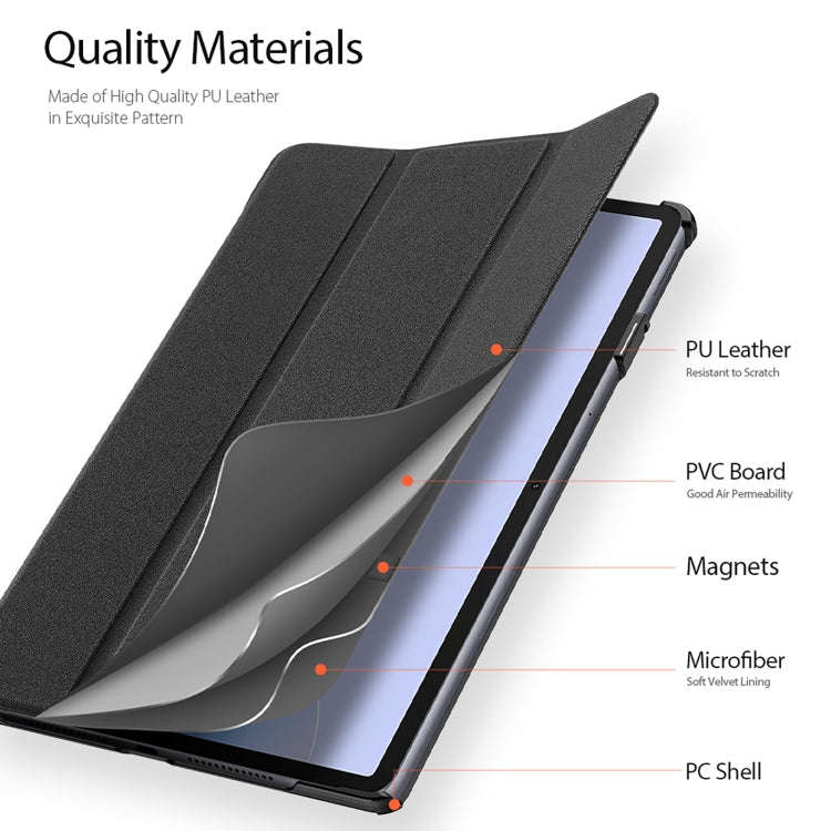 For Huawei MatePad 11.5 S DUX DUCIS Domo Series Cloth Texture Magnetic Leather Tablet Case(Black)
