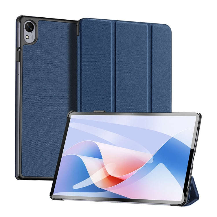 For Huawei MatePad 11.5 S DUX DUCIS Domo Series Cloth Texture Magnetic Leather Tablet Case(Blue)