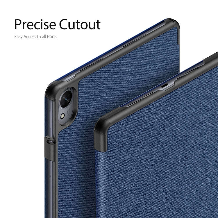 For Huawei MatePad 11.5 S DUX DUCIS Domo Series Cloth Texture Magnetic Leather Tablet Case(Blue)