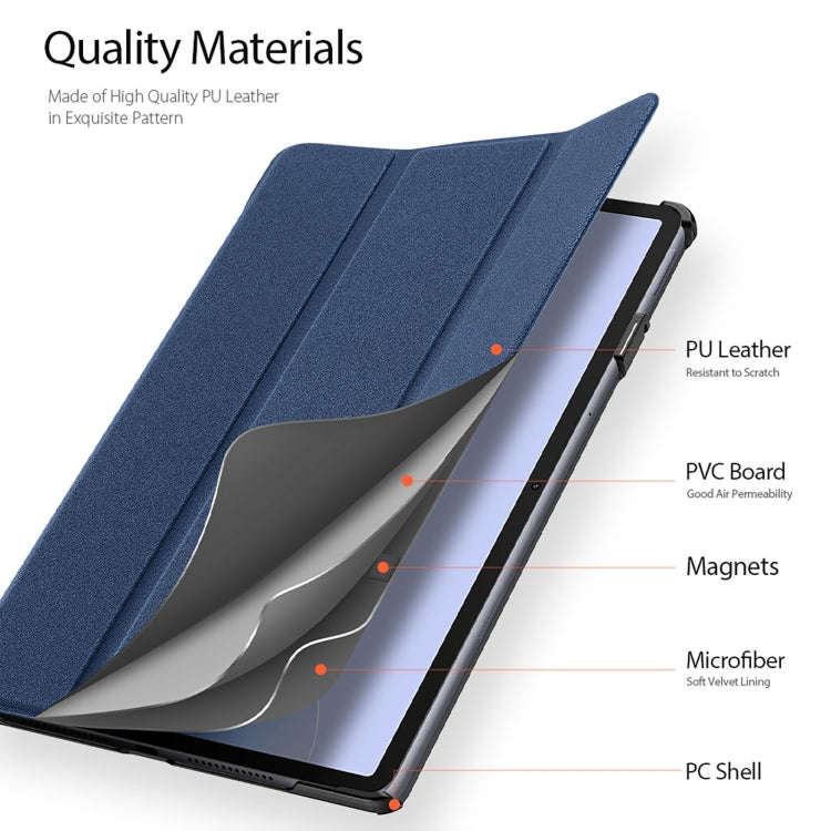 For Huawei MatePad 11.5 S DUX DUCIS Domo Series Cloth Texture Magnetic Leather Tablet Case(Blue)