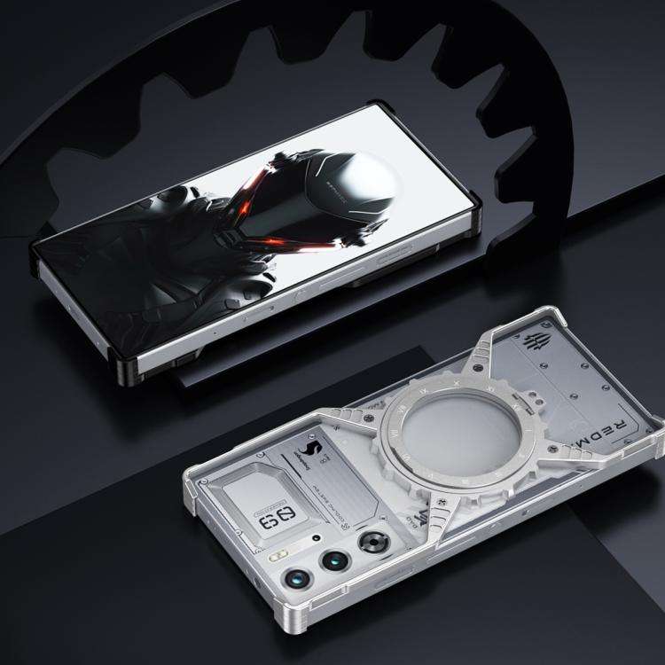 For ZTE nubia Red Magic 9S Pro / 9S Pro+ Mechanical Arm Borderless MagSafe Holder Metal Phone Cas...