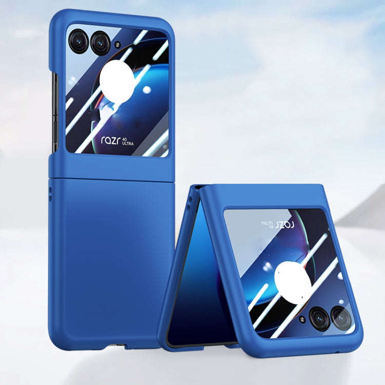 For Motorola Razr 40 Ultra Integrated PC Skin Feel Shockproof Phone Case(Blue)