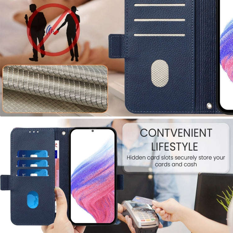 For OnePlus Nord 4 5G Embossed Rose RFID Anti-theft Leather Phone Case(Dark Blue)