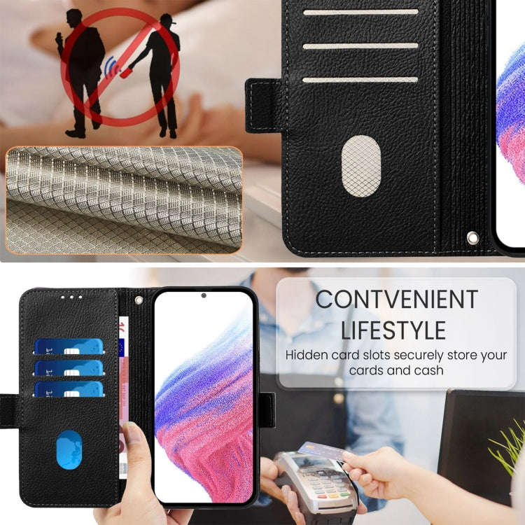 For OnePlus Nord 4 5G Embossed Rose RFID Anti-theft Leather Phone Case(Black)