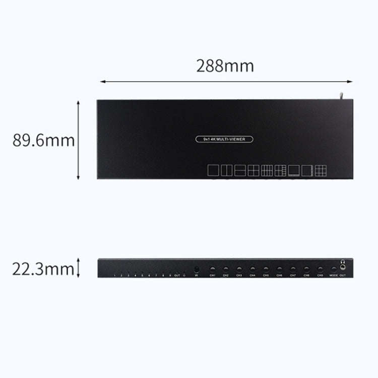 Measy MV4391 9-screen 4K HDMI 1080P Simultaneous Display Splitter(EU Plug)