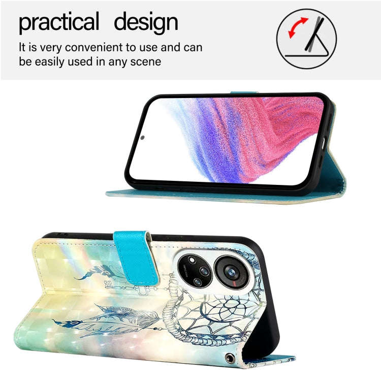 For ZTE Blade V40s 3D Painting Horizontal Flip Leather Phone Case(Dream Wind Chimes)