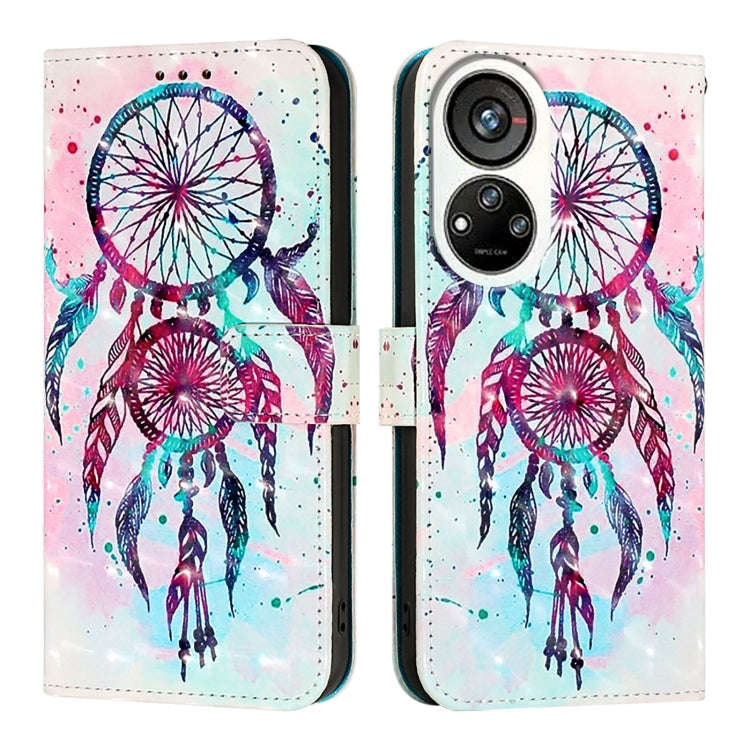 For ZTE Blade V40s 3D Painting Horizontal Flip Leather Phone Case(Color Drop Wind Chimes)